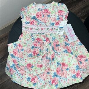Bonnie Baby Pink and Green Floral Dress
